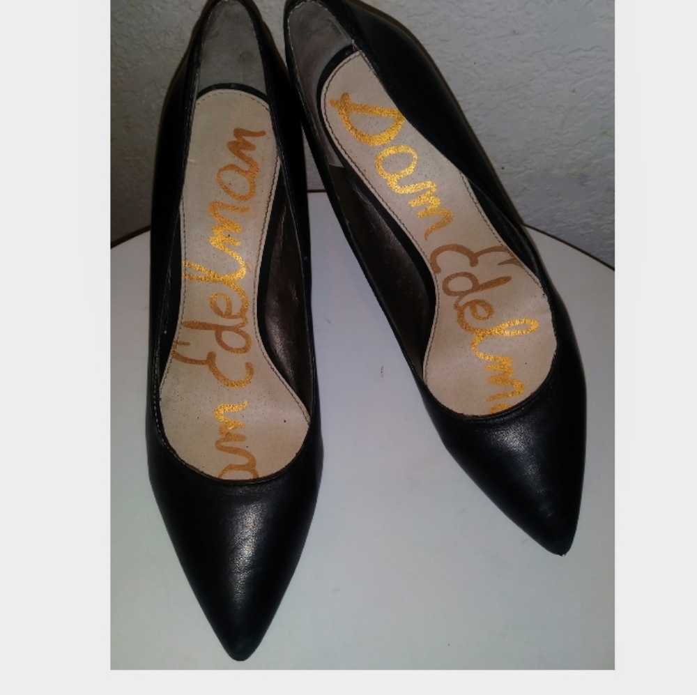 Sam Edelman Zola Heels Black Lthr Stiletto Career
